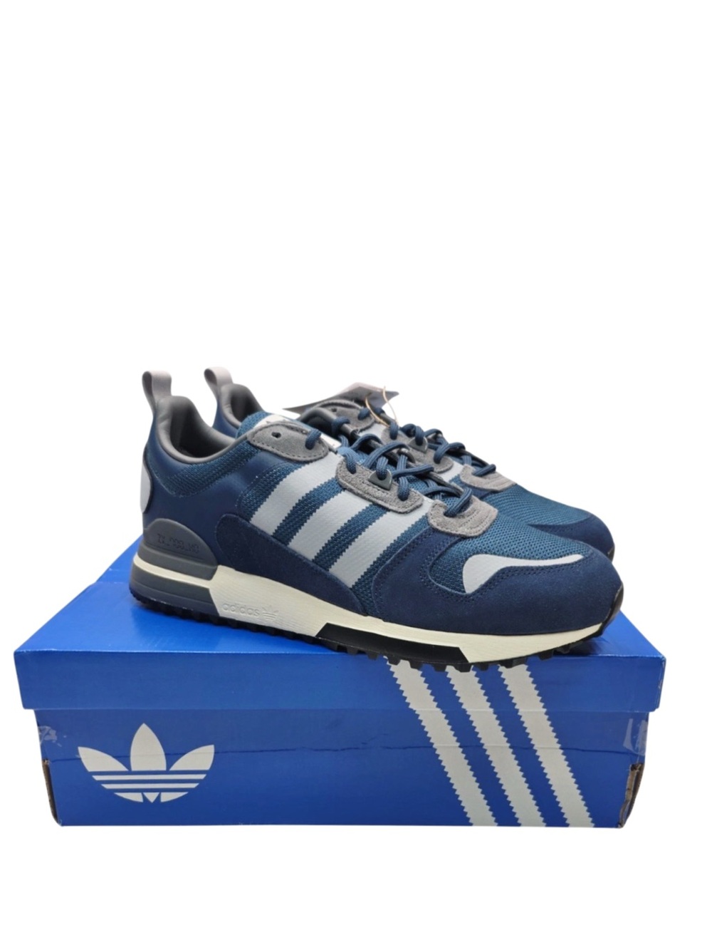 ADIDAS ZX700 Navy and Light Gray Retro Runner Sneakers Sz 11.5